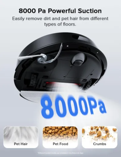 Q7 L5 Robot Vacuum and Mop Combo, 8,000Pa Suction, Upgraded from Q5 Pro, Dual Anti-Tangle System, LiDAR Navigation, Multi-Level Mapping, Self-Charging Robotic Vacuum Cleaner, Black Q7 L5 (Black)