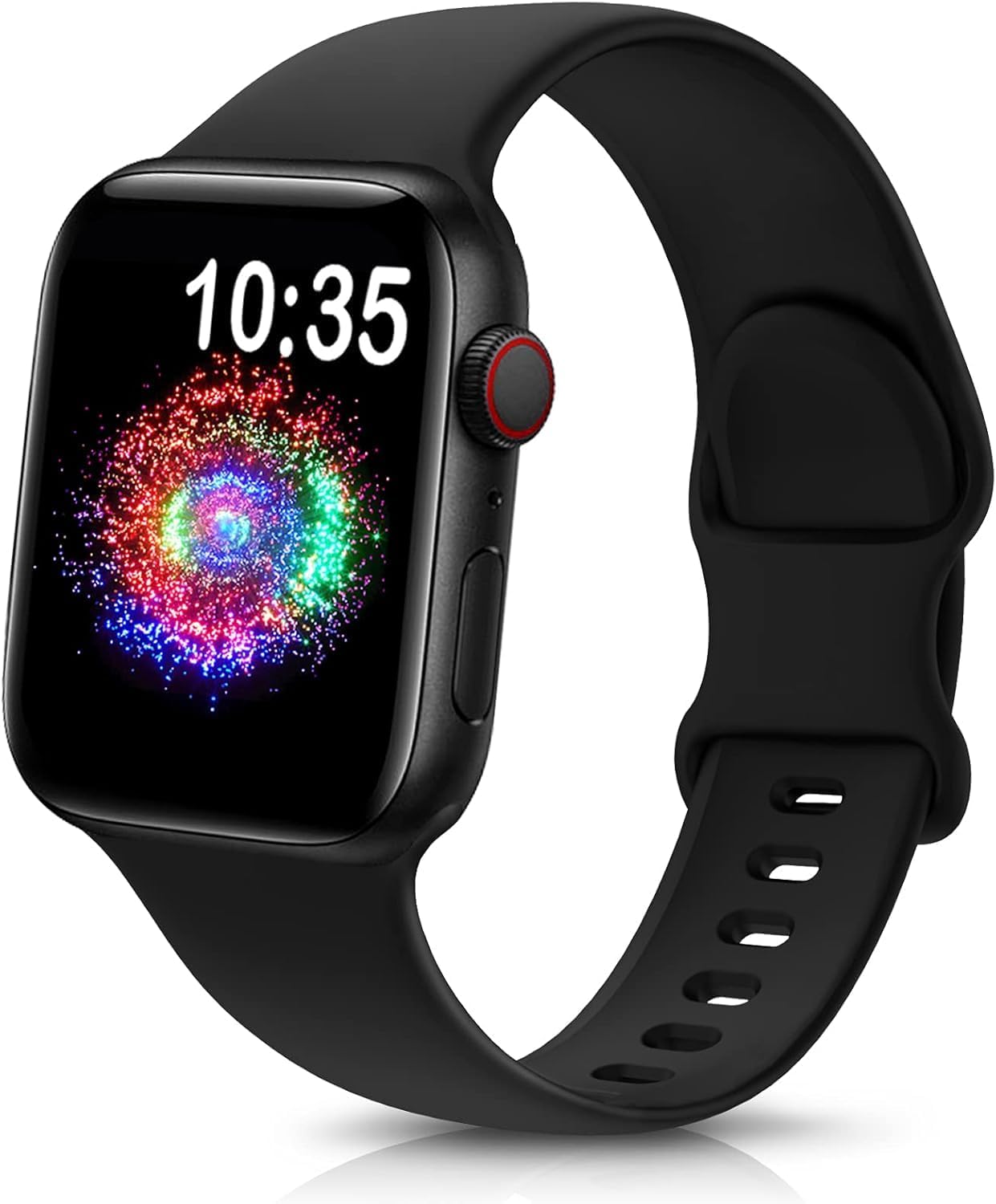 Sport Band Compatible with Apple Watch Bands 38mm 40mm 41mm 42mm 44mm 45mm 46mm 49mm, Soft Silicone Strap Compatible for Apple Watch Series 11 10 9 Ultra SE 8 7 6 5 4 3 Men Women Black Black 38/40/41/42mm(Series 11 10)