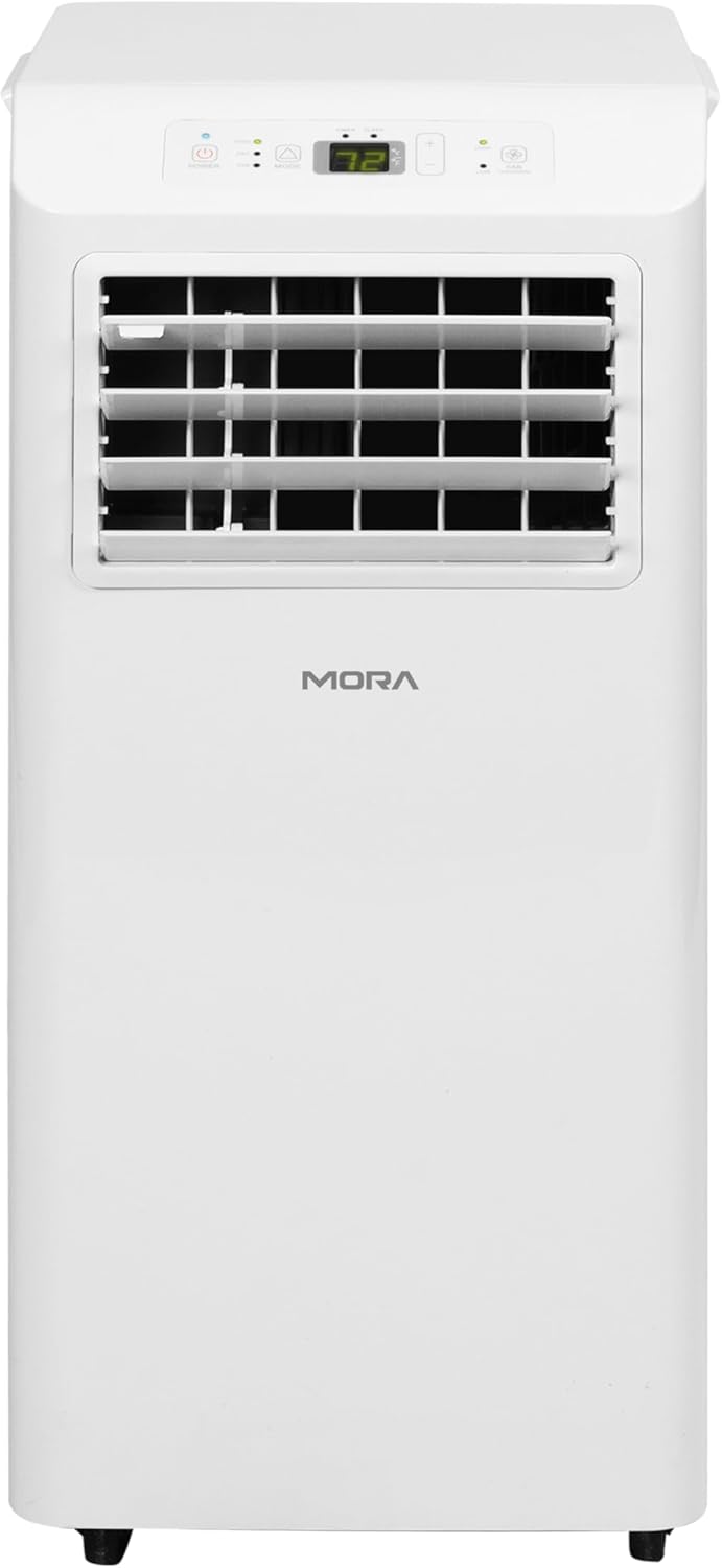 Mora by Hisense 6,000 BTU (DOE), 8,800 BTU (ASHRAE), Portable Air Conditioner, 3 Operating Modes (Cool, Dry, Fan), Cools up to 250 SF, Remote Control and Window Vent Installation Kit Included