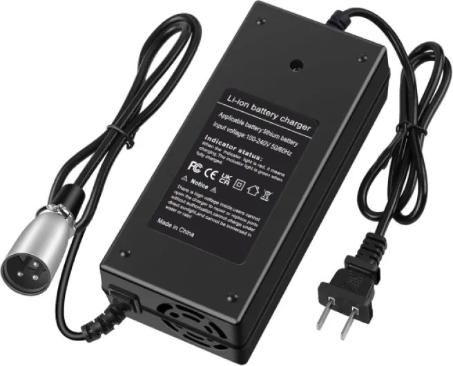 42V 2A Charger for E300 Mini Dirt MX650 650 Razor MX500, MX650, GT GT750 Schwinn S1000, S600, Ezip E1000 GoGo with Male 3-Pin XLR 36V Lithium Battery Disney Electric Battery Charger