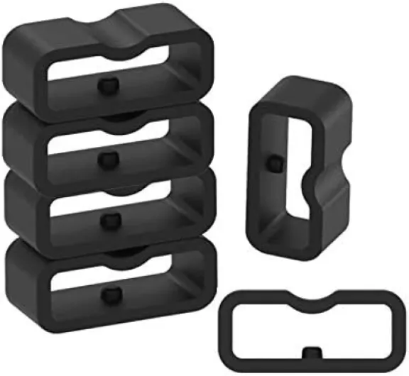 6-Pack Fastener Rings Compatible with Fitbit Luxe/Inspire 3/Inspire 2/Inspire/Inspire HR/Ace 2/Ace 3 Band Keeper, Silicone Replacement Watch Band Loop/Holder/Retainer