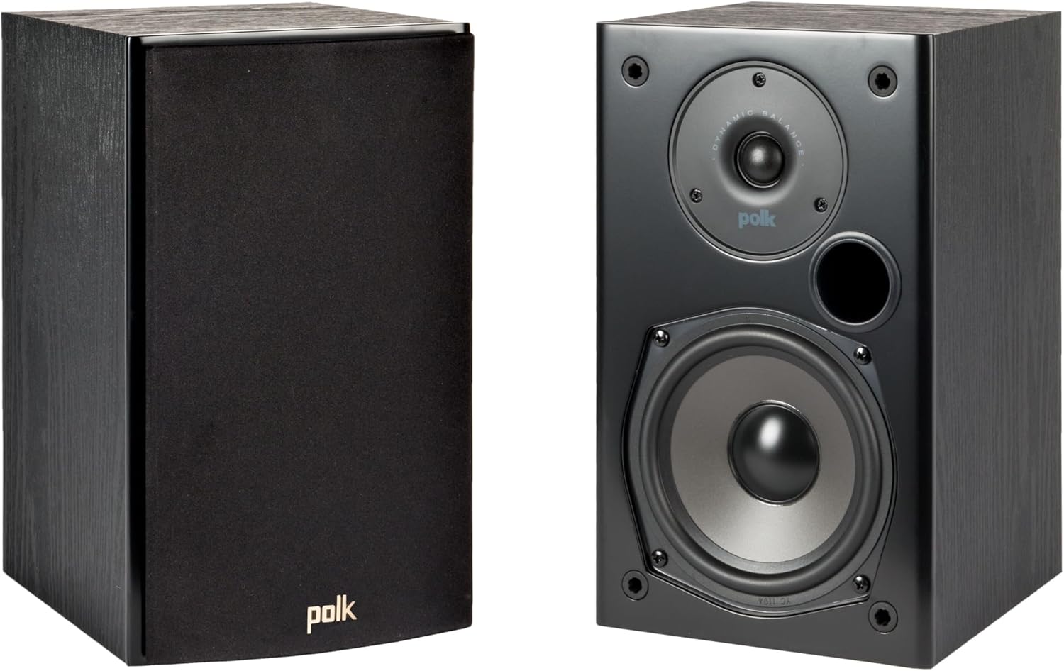 T15 Home Theater and Stereo Bookshelf Speakers – Deep Bass Response, Dolby and DTS Surround, Wall-Mountable, Pair, Black Bookshelf Speaker Pair