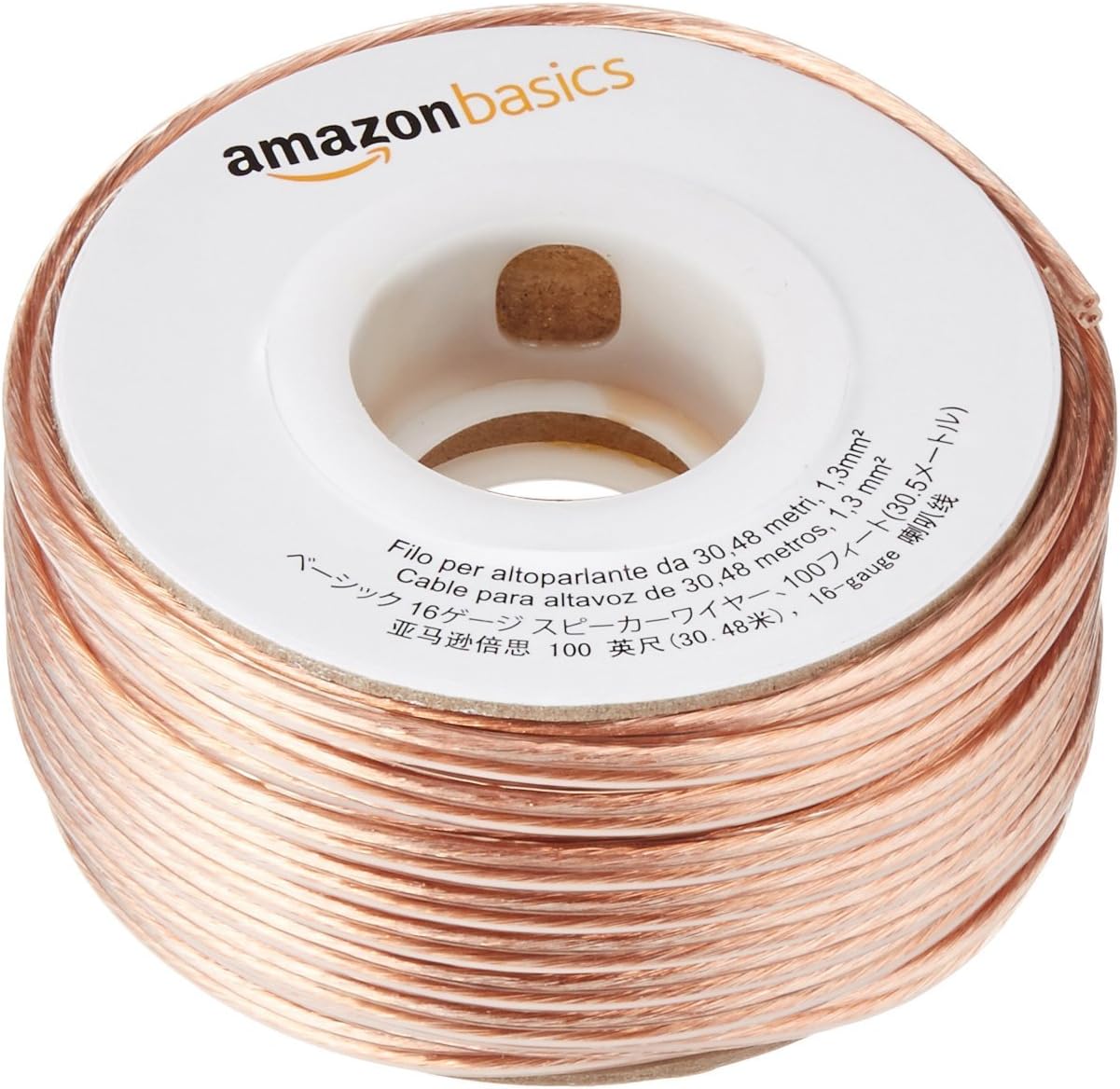 Speaker Cable, Easy Assembly, 16-Gauge, Bronze, 100 ft 100 Feet 1-Pack