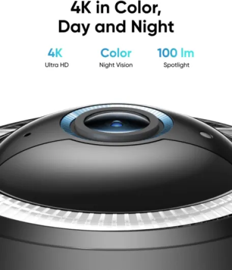 4G LTE Cam S330, 4K Cellular Solar Security Cameras Wireless Outdoor, Pan and Tilt, 4G and Wi-Fi Duo-Mode, AI Tracking, with SIM Card and 32GB SD Card, No WiFi, No Problem