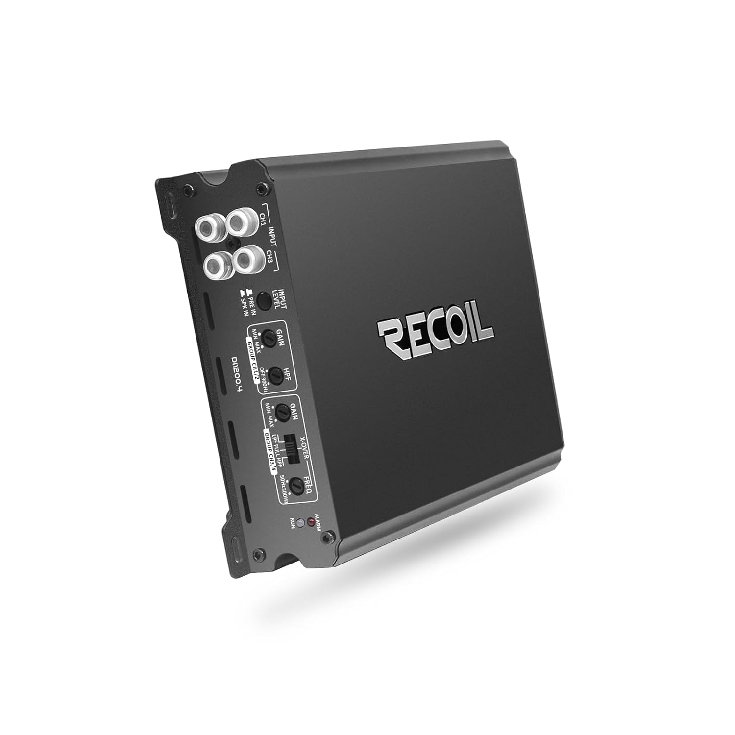 DI1200-4 Full-Range Class-D 4-Channel Car Audio Amplifier, 2,400 Watts, 2-4 Ohm Stable, MOSFET Power Supply, Bridgeable