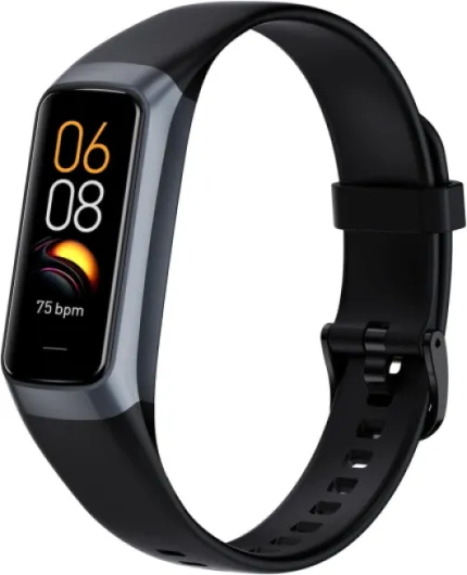 Fitness Tracker with 24/7 Heart Rate Blood Oxygen Sleep Monitor,Activity Tracker with 1.1" AMOLED Touch Color Screen, Multiple Sport Modes Step Counter,IP68 Waterproof for Women Men Dark Black