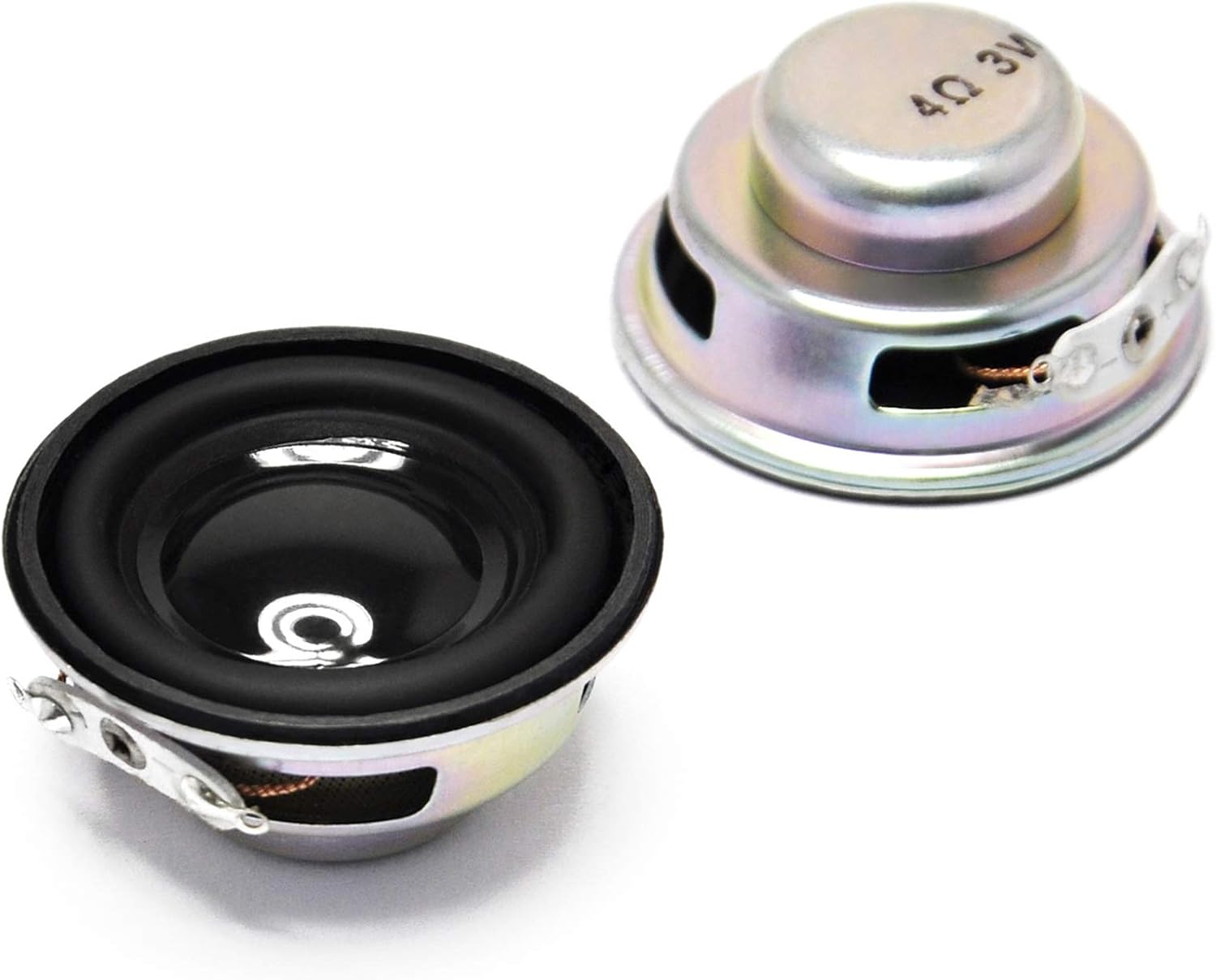 4Ohm 40mm Diameter 3W Full Range Audio Speaker Stereo Woofer Loudspeaker for Arduino (Pack of 2pcs) EK1794