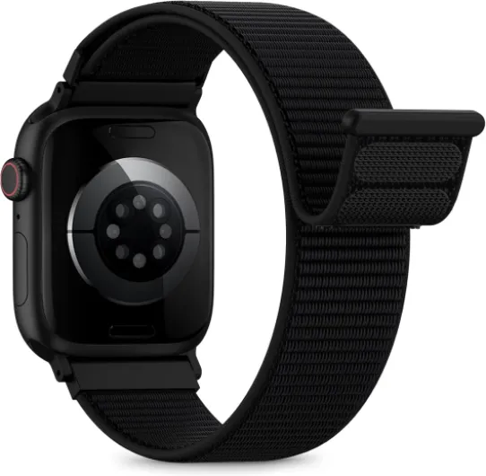 Nylon Loop Sport Band Compatible with Apple Watch Bands 38mm 40mm 41mm 42mm for Women Men, iWatch Wrist Straps for Se, Series 11 10 9 8 7, Breathable, Soft Band Ideal for Outdoor Black 38mm/40mm/41mm/(42mm-Series 11-10)