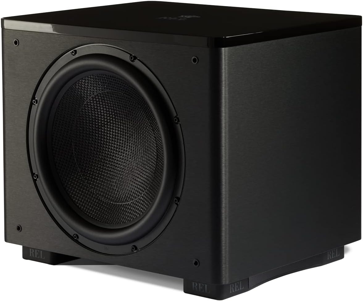 REL HT/1510 Predator 15-Inch Powered Subwoofer – Impactful Deep Bass for HiFi Home Theater, Audiophile Stereo Systems & Surround Sound - Premium High-End Subwoofer Design in Line Grained Black Finish