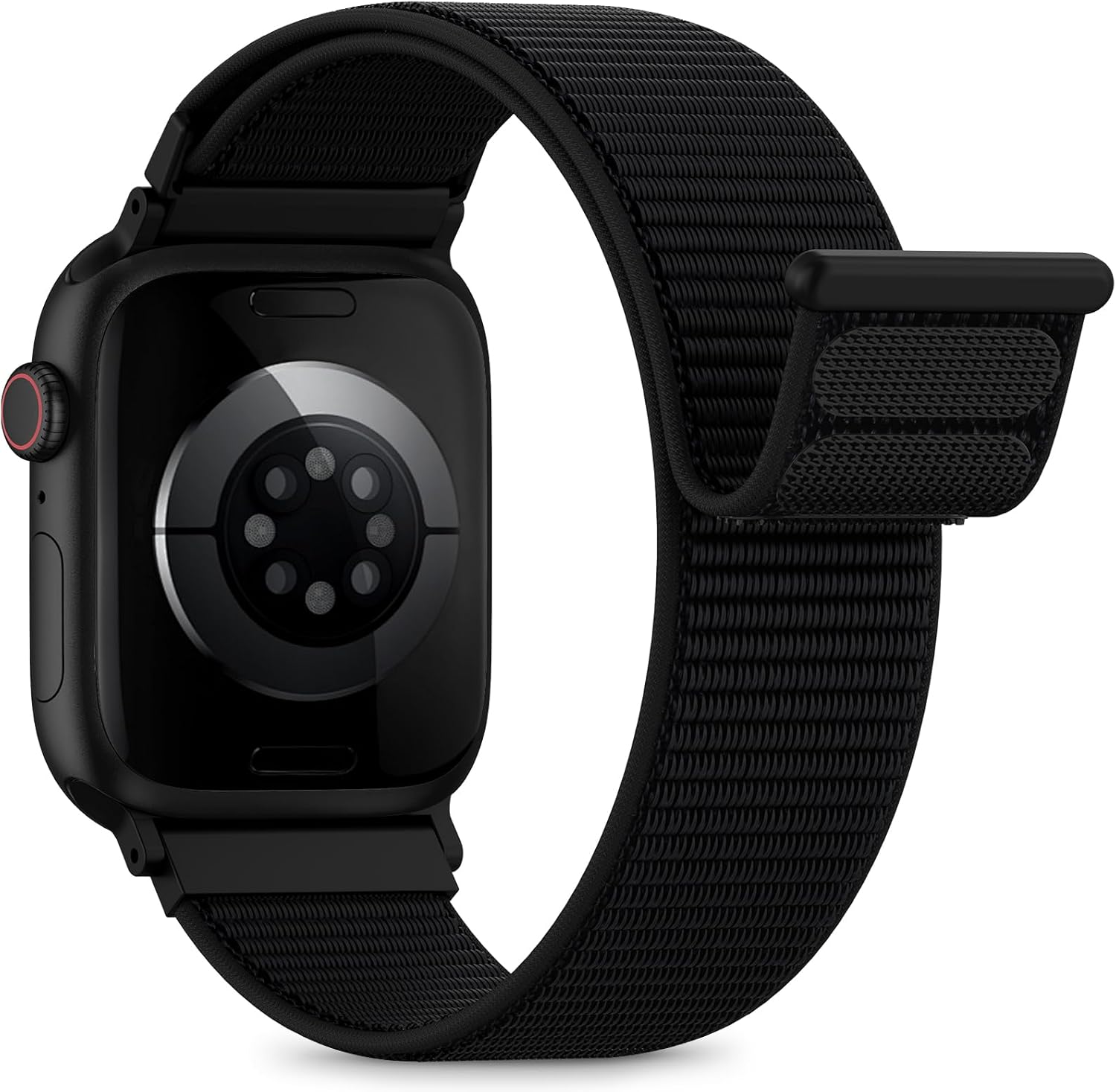 Nylon Loop Sport Band Compatible with Apple Watch Bands 44mm 45mm 46mm 49mm 42mm for Women Men, iWatch Wrist Straps for Ultra 3 2, Se, Series 11 10 9 8 7, Breathable, Soft Band Ideal for Outdoor Black 44mm/45mm/46mm/49mm/(42mm-Series 3 2 1)