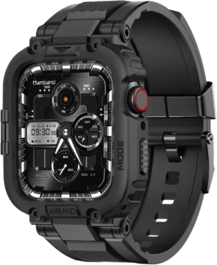 M1 Sport Case Band for Apple Watch Ultra 3/2/1 & SE 3/2/1 & Series 11 10 9 8 7 6 5 4 3 49mm 46mm 45mm 44mm 42mm 41mm 40mm 38mm, Shockproof & Scratch Resistant Rugged Bumper for Men Black 42/44/45mm for Series 9/8/7/SE/6/5/4/3