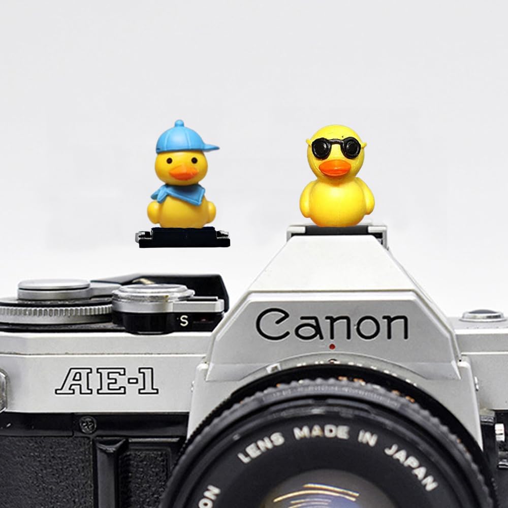 SLR Camera Hot Shoe Boot Cover Cap,Dustproof Hot Shoe Protector,Compatible with Sony Fuji Canon Nikon Pentax Leica (2pcs Duck)