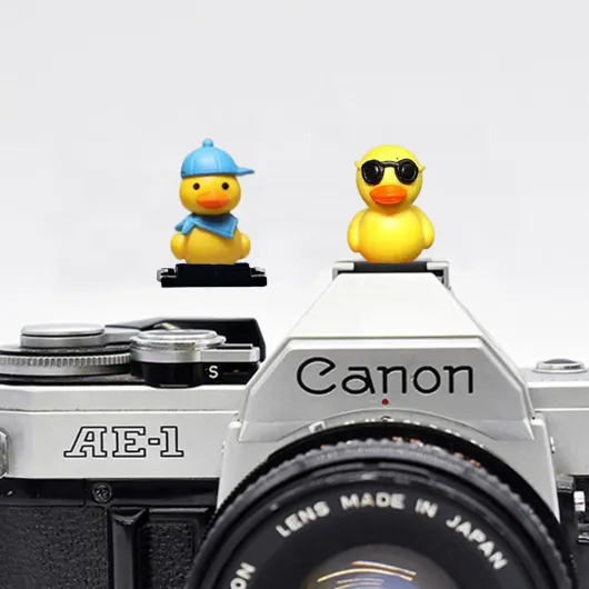 SLR Camera Hot Shoe Boot Cover Cap,Dustproof Hot Shoe Protector,Compatible with Sony Fuji Canon Nikon Pentax Leica (2pcs Duck)