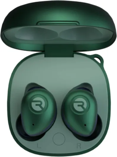 Fitness Bluetooth True Wireless Earbuds with Built in Mic 56 Hours of Battery, IPX7 Waterproof, Active Noise Cancellation, Awareness Mode, and Bluetooth 5.3 (Green)