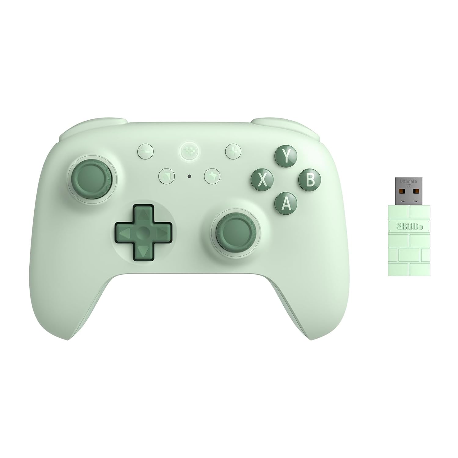 Ultimate 2C Wireless Controller for Windows PC and Android, with 1000 Hz Polling Rate, Hall Effect Joysticks and Triggers, and Remappable L4/R4 Bumpers (Green) Ultimate 2C Green