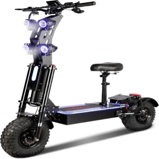 14" Electric Scooter for Adults with Seat, High Power 10000W Dual Motor with NFC,Max Speed 60MPH & Up to 70Miles,60V/50Ah Large Capacity Battery(USA Werahouse)