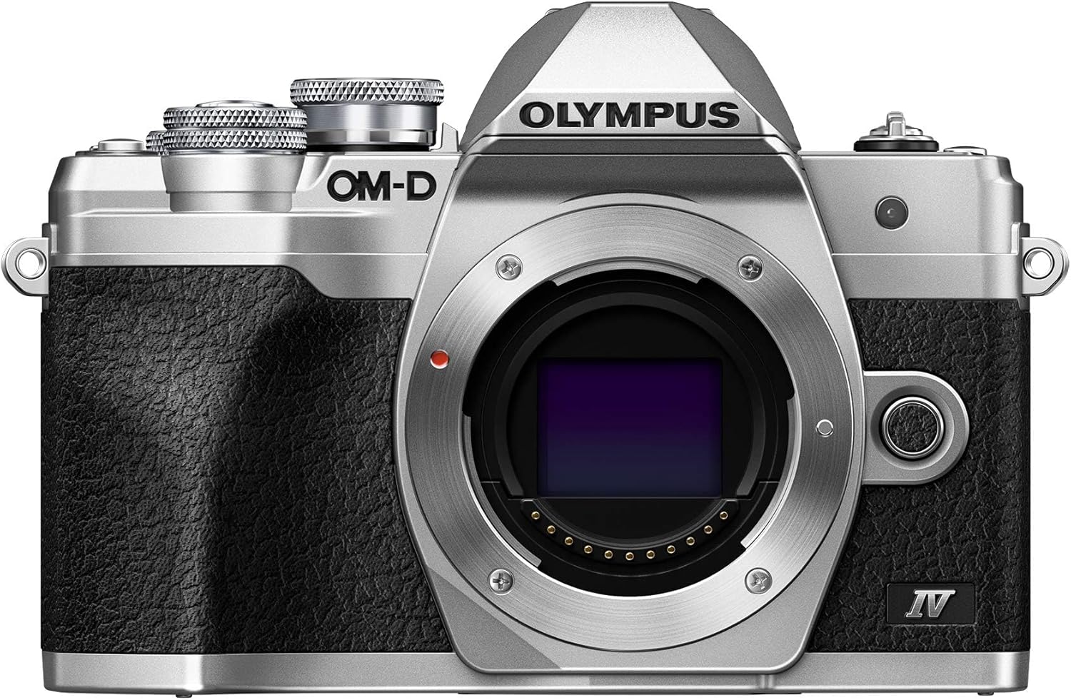 Olympus E-M10 Mark IV Silver Micro Four Thirds System Camera 20MP Sensor 5-Axis Image Stabilization 4K Video Wi-Fi Silver Mark IV Body Only