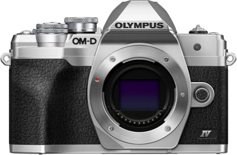 Olympus E-M10 Mark IV Silver Micro Four Thirds System Camera 20MP Sensor 5-Axis Image Stabilization 4K Video Wi-Fi Silver Mark IV Body Only