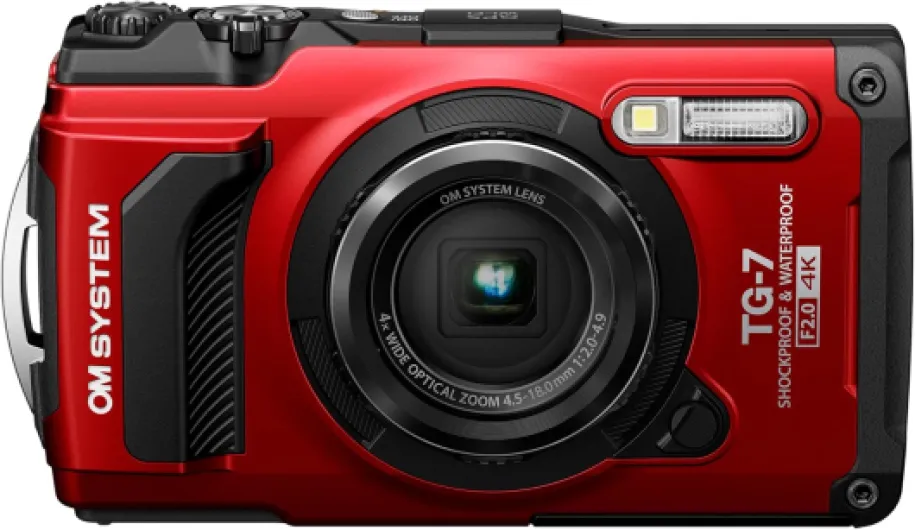 OLYMPUS Tough TG-7 Red Underwater Camera, Waterproof, Freeze Proof, High Resolution Bright, 4K Video 44x Macro Shooting (Successor Olympus TG-6)