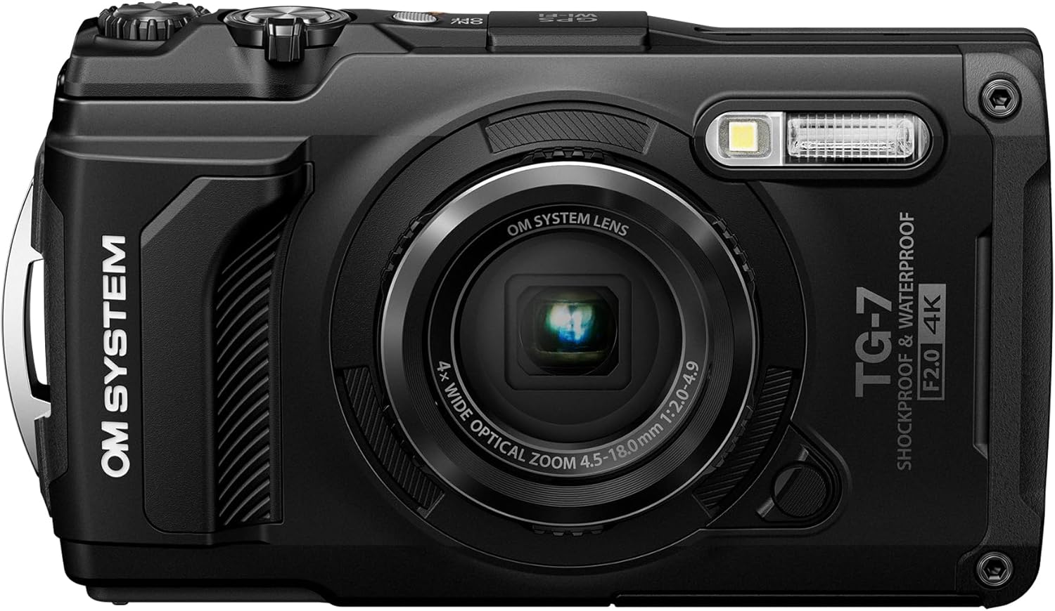 Olympus Tough TG-7 Black Underwater Camera, Waterproof, Freeze Proof, High Resolution Bright, 4K Video 44x Macro Shooting (Successor Olympus TG-6)