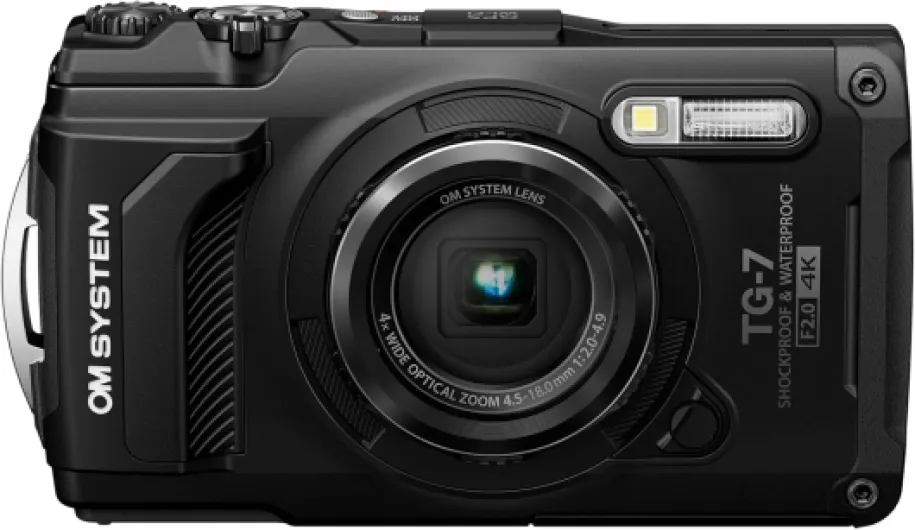 Olympus Tough TG-7 Black Underwater Camera, Waterproof, Freeze Proof, High Resolution Bright, 4K Video 44x Macro Shooting (Successor Olympus TG-6)