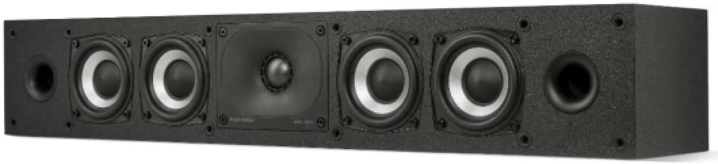 Polk Monitor XT35 Slim Center Channel Speaker - Hi-Res Audio Certified, Dolby Atmos & DTS:X Compatible, 1" Terylene Tweeter & Four 3" Dynamically Balanced Woofers, Wall-Mountable, Midnight Black Slim Center Channel Speaker (XT35)