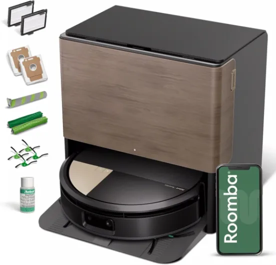 Roomba Max 705 Combo Robot Vacuum & Mop + AutoWash Dock – Extending Self-Cleaning Roller Mop, Retractable Mop Cover, Dual Brushes, Self-Empties, Heat-Washes & Dries, Avoids Obstacles, LiDAR