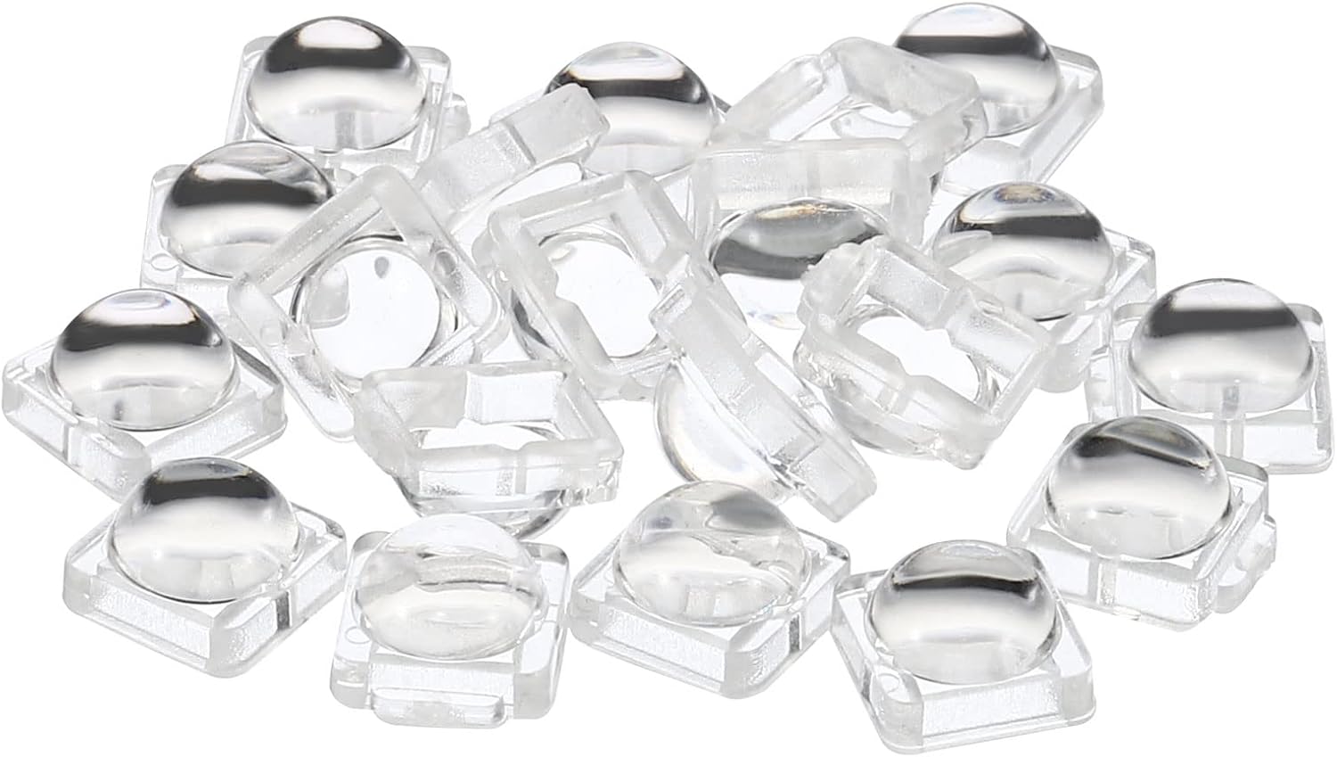 LED Convex Lens, 20 Pack 60 Degree Beam Angle Acrylic Optical Convex Condenser Lens for 5050 LED Strip Lamp Beads