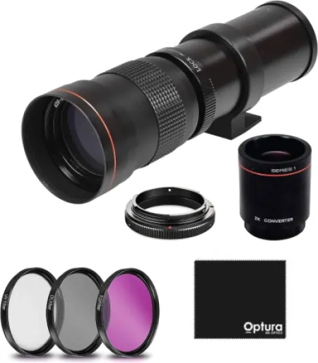 Professional 420-1600mm f/8.3 HD Manual Telephoto Lens for Pentax K-1, K-S2, K-S1, K-500, K-70, K-50, K-30, K5 IIs, K-7, K-5, K-3 II, K-2, K-X, K20D, K100D, K110D and K10D