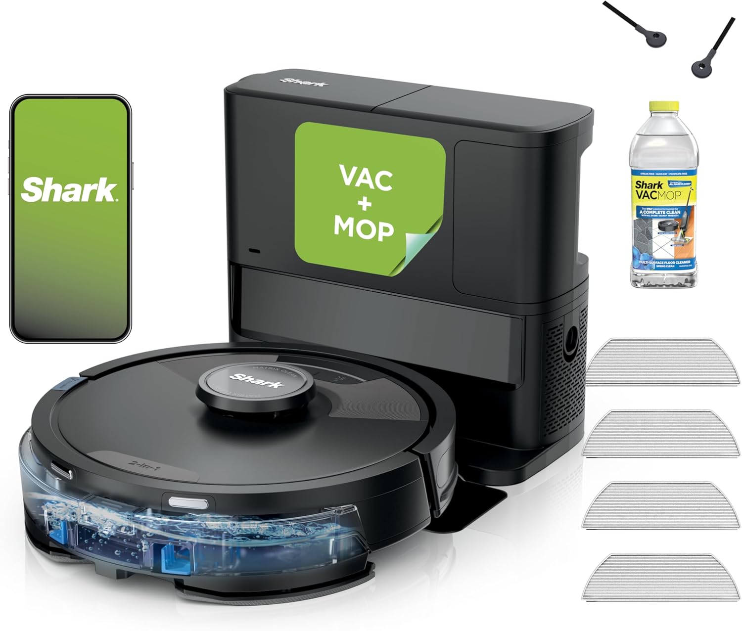 Matrix Plus Robot Vacuum and Mop with Self-Empty HEPA Base, Sonic Mopping, Matrix Clean, Home Mapping, HEPA Bagless Self Empty Base, CleanEdge, for Pet Hair, UR2650WS Wet and Dry Self-Empty (Black)