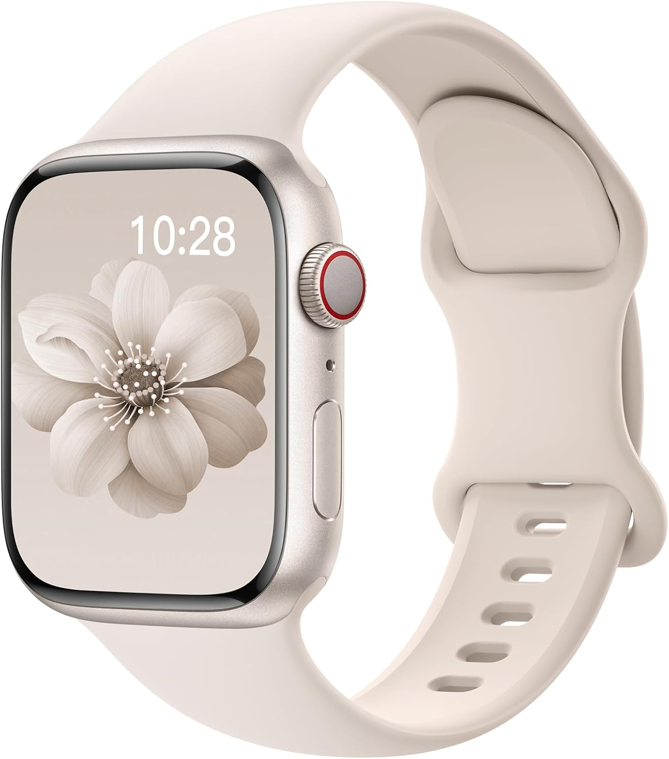 Sport Silicone Band Compatible with Apple Watch Bands 40mm 38mm 41mm 44mm 45mm 42mm 49mm Women Men,Soft Wristband Waterproof Replacement Sport Strap for iWatch Bands Series 9 8 7 6 5 4 3 2 1 SE Ultra Starlight 38mm/40mm/41mm/42mm(Series 11 10)
