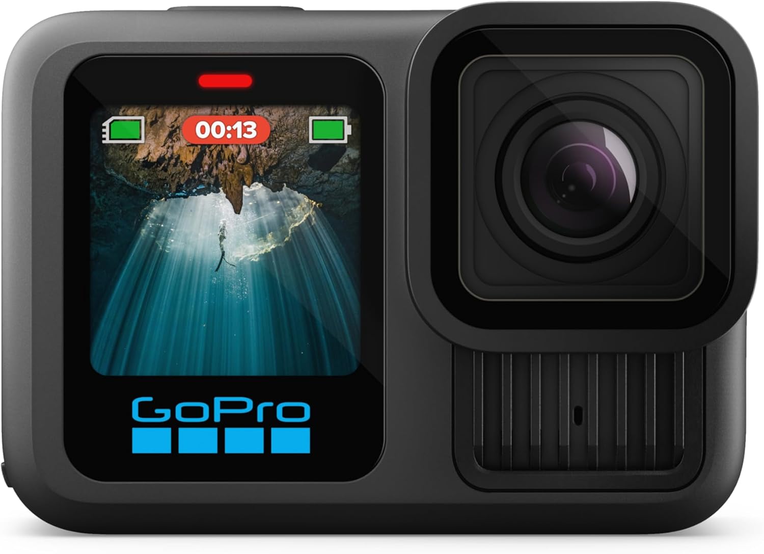 HERO13 Black - Waterproof Action Camera with 5.3K60 Video, 27MP Photo + Compatability with HB-Series Lenses H13
