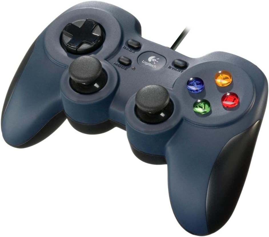 G F310 Wired Gamepad Controller Console Like Layout 4 Switch D-Pad PC - Blue/Black