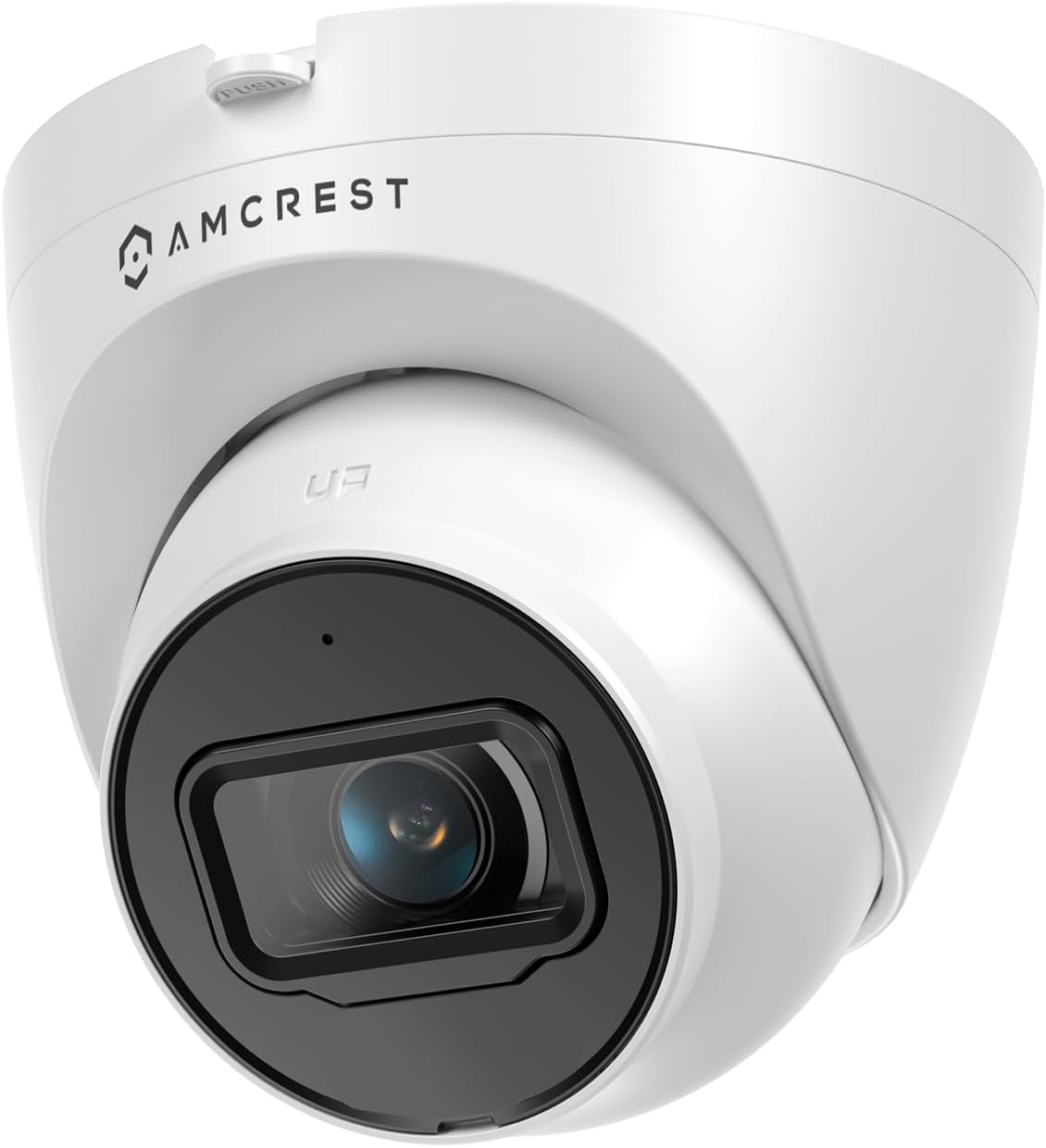 UltraHD 4K (8MP) Outdoor Security IP Turret PoE Camera, 3840x2160, 98ft NightVision, 125° FOV, IP67 Weatherproof, MicroSD Recording (256GB), IP8M-T2599EW-AI-V3 (White)