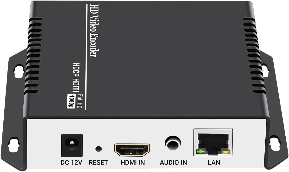 HEVC H.265 H.264 Live HDMI Video Encoder HD Video Audio Encoders Support RTSP RTMP HTTP UDP HLS SRT for IPTV or Live Broadcast on YouTube, Facebook, Wowza, Xtream Codes, NVR, etc - HD Wired