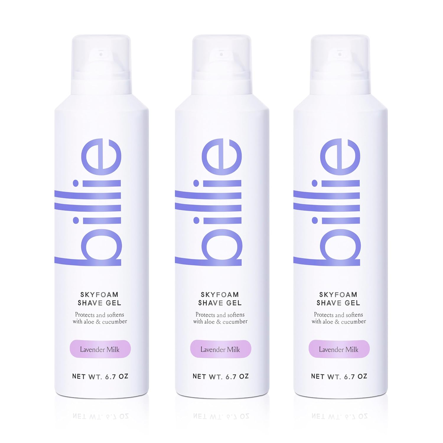 SkyFoam Shave Gel - Lavender Milk Scent - Water-activated Foam - Made With Aloe & Cucumber - For A Close, Smooth Shave - 6.7 fl oz, 3-pack 6.7 Ounce (Pack of 3)