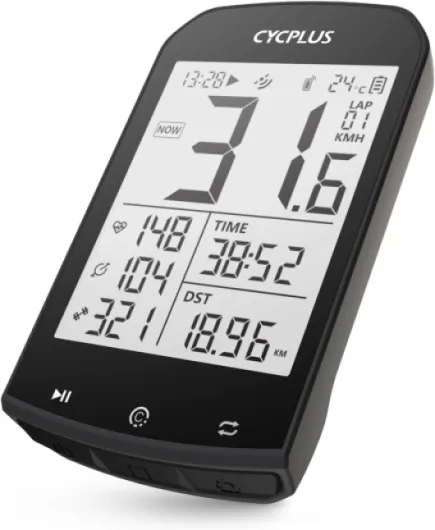 GPS Wireless Bike Computer, Cycling Computer GPS with Bluetooth/ANT+, Bike Speedometer with 2.9" LCD Screen, Auto Backlight IPX6 Waterproof (New Upgraded) M1