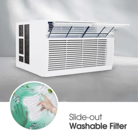 10000 BTU Window Air Conditioners [2023] Remote Control WiFi App Ultra-Quiet Washable Filter Cools 450Sq.Ft for Medium & Large Room AC Unit air conditioner Easy Install White LW1017ERSM1 10000 BTU Wi-Fi Bright White