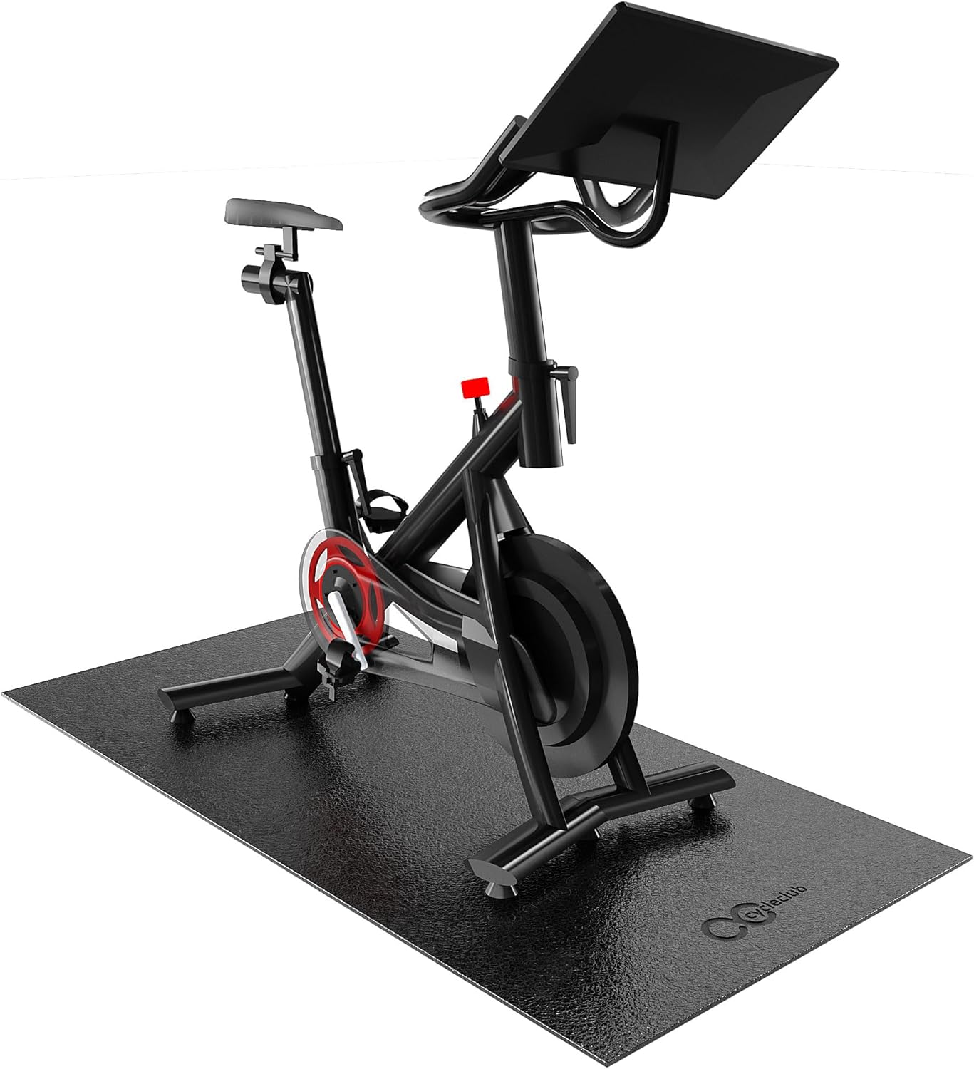Bike Mat Compatible with Peloton Bike,Elliptical,Treadmill Mat, 6mm Thick, Under Exercise Bike Trainer Pad for Indoor Stationary Spin Bike Gym Equipment Hardwood Floor Carpet Protector 30" X 60" (Updated 6mm Soft)