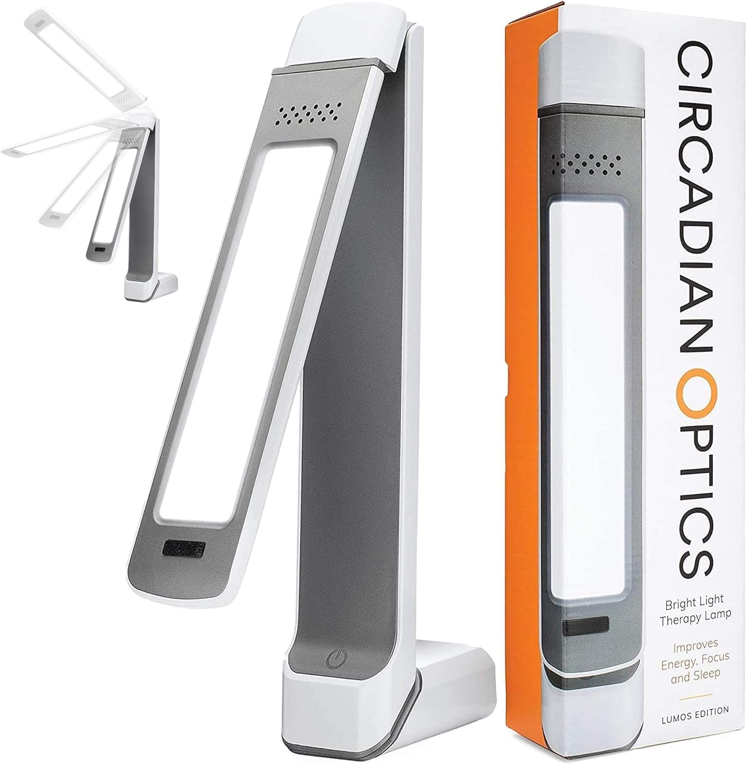 Lumos 2.0 Bright Light Therapy Desk Lamp - As Seen On Shark Tank - Ultra Powerful 10,000 LUX Brightness - 5500K Color Mimics Noon Day Sun - Improve Your Mood, Sleep, Energy & Focus White