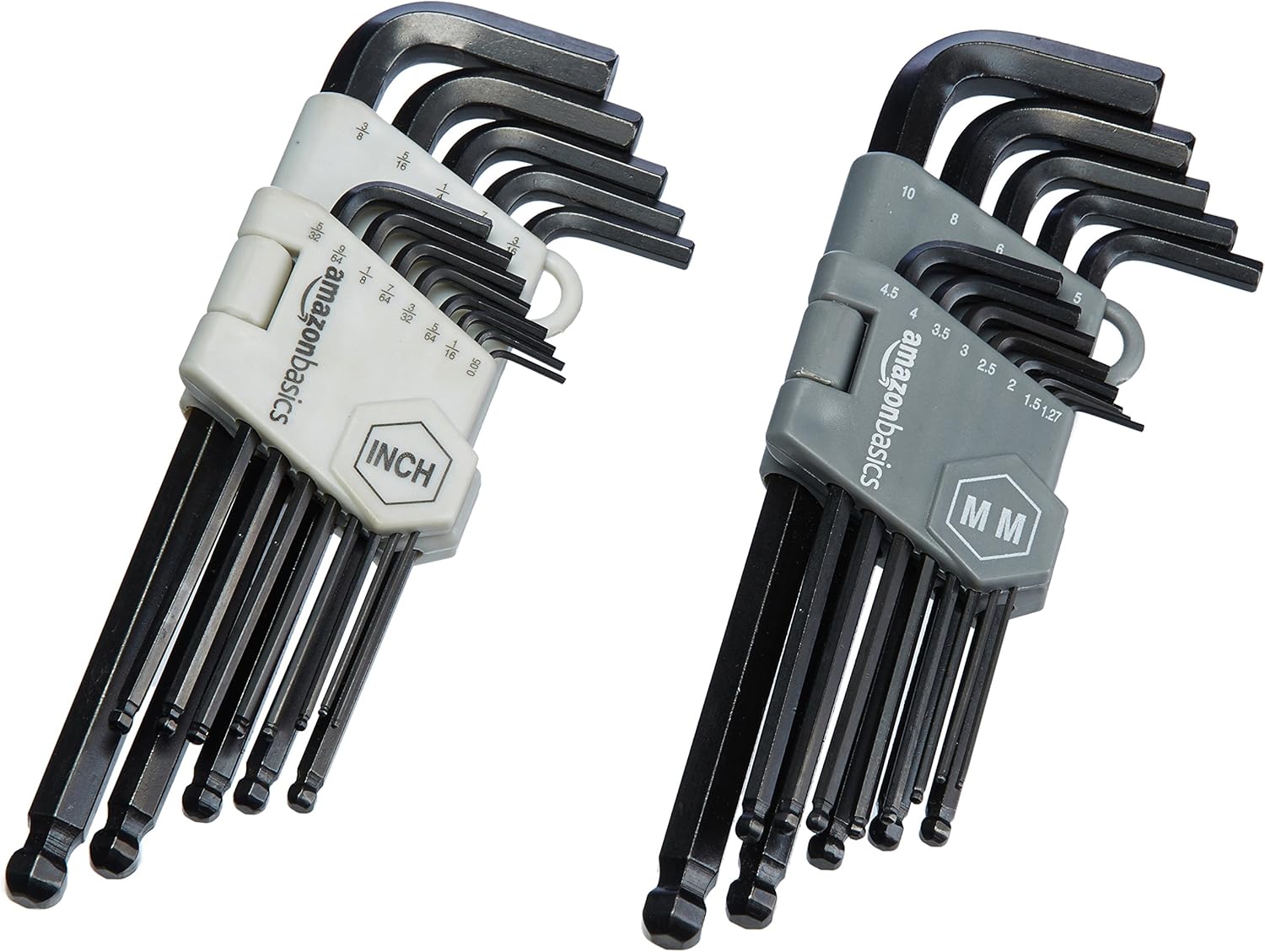 Hex Key Allen Wrench, Long Arm, Metric and Standard Sizes, 26-Piece