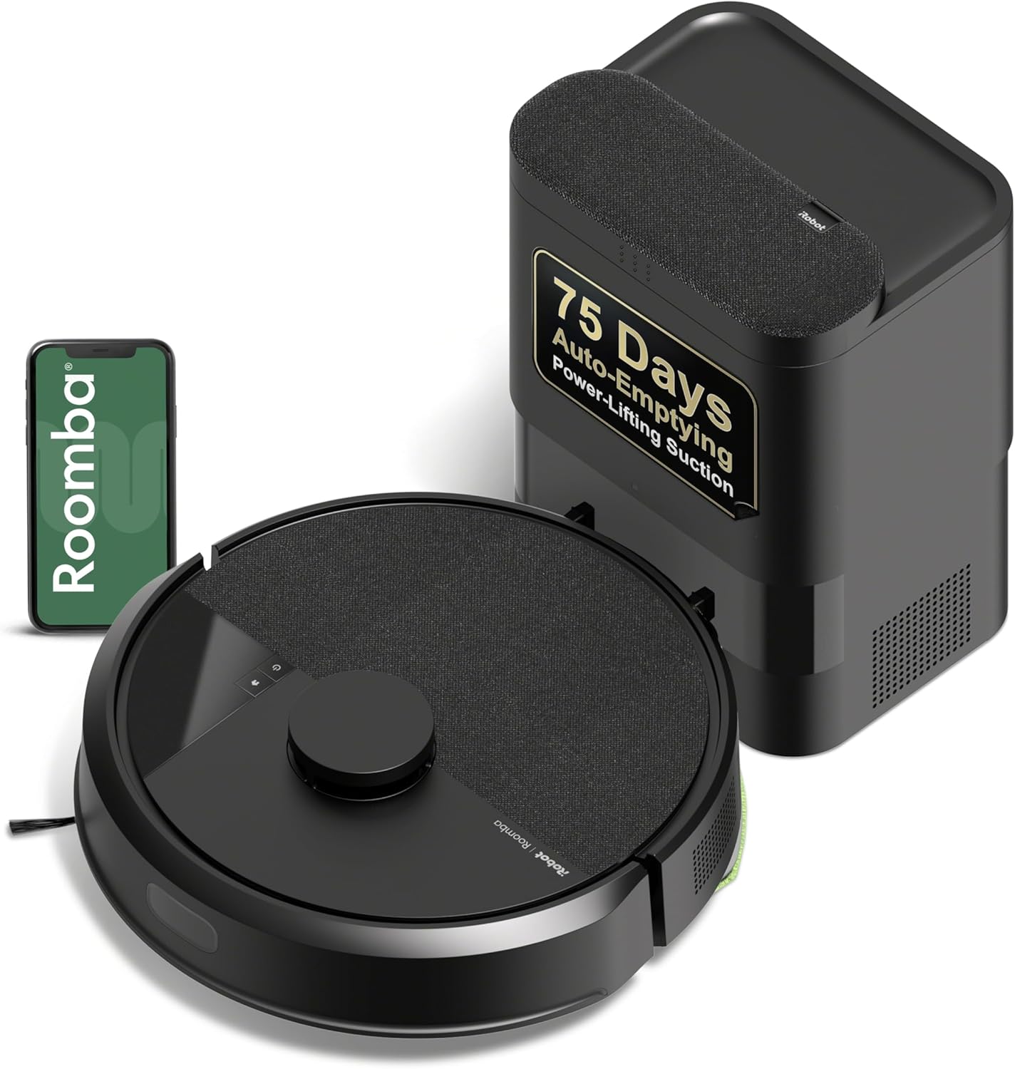Roomba 105 Vac Robot Vacuum with AutoEmpty Dock - Self-Empties for 75 Days, Easy to use, Intense Power-Lifting Suction, LiDAR Navigation, Multi-Surface Cleaning, Cleans in Neat Rows Roomba 105 VAC AE