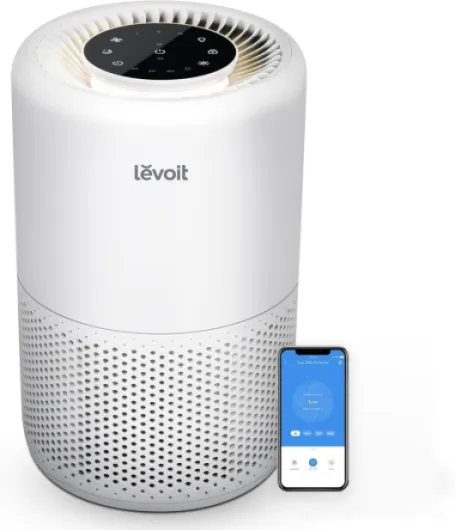 Air Purifier for Home Bedroom Dorm Room, Smart WiFi Alexa Control, AHAM VERIFIDE, 3-in-1 Filter with HEPA Sleep Mode for Allergens, Pollutants, Smoke, Dust, Core 200S-P, White White WIFI enabled Purifier