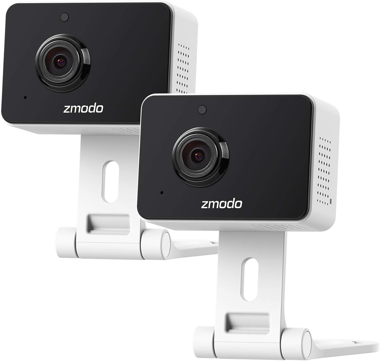1080p Mini WiFi Pet Camera Two-Way Audio Smart Home Camera with Night Vision, Compatible with Alexa & the Google Assistant (2 Pack) 2 Count (Pack of 1)