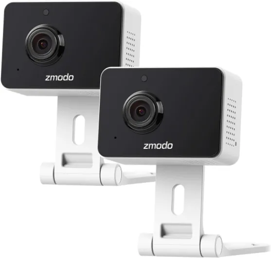 1080p Mini WiFi Pet Camera Two-Way Audio Smart Home Camera with Night Vision, Compatible with Alexa & the Google Assistant (2 Pack) 2 Count (Pack of 1)