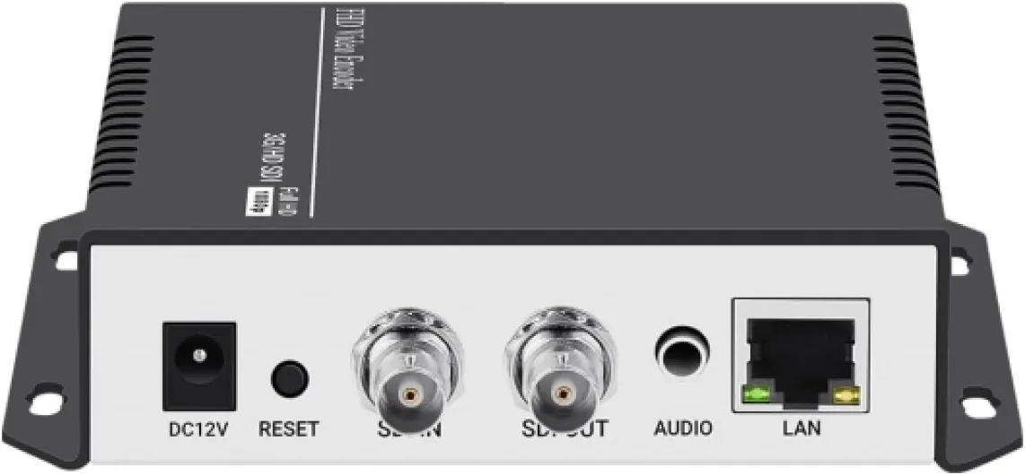 HEVC H.265 H.264 SD HD 3G SDI to IP Encoder IPTV HD Video Audio Live Streaming Encoder HD-SDI Transmitter with HTTP, RTSP, UDP, SRT, HLS, RTMP, Multicast, Unitcast Video Encoder