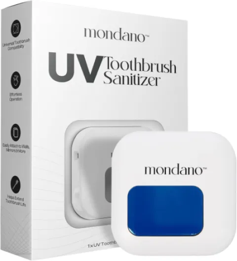 UV-C Toothbrush Sanitizer and Holder, Toothbrush Case - Manual/Electric Toothbrush Cover for Any Toothbrush Head - Rechargeable Toothbrush Travel Case, Tooth Brush Cover Cap for Home Frost White