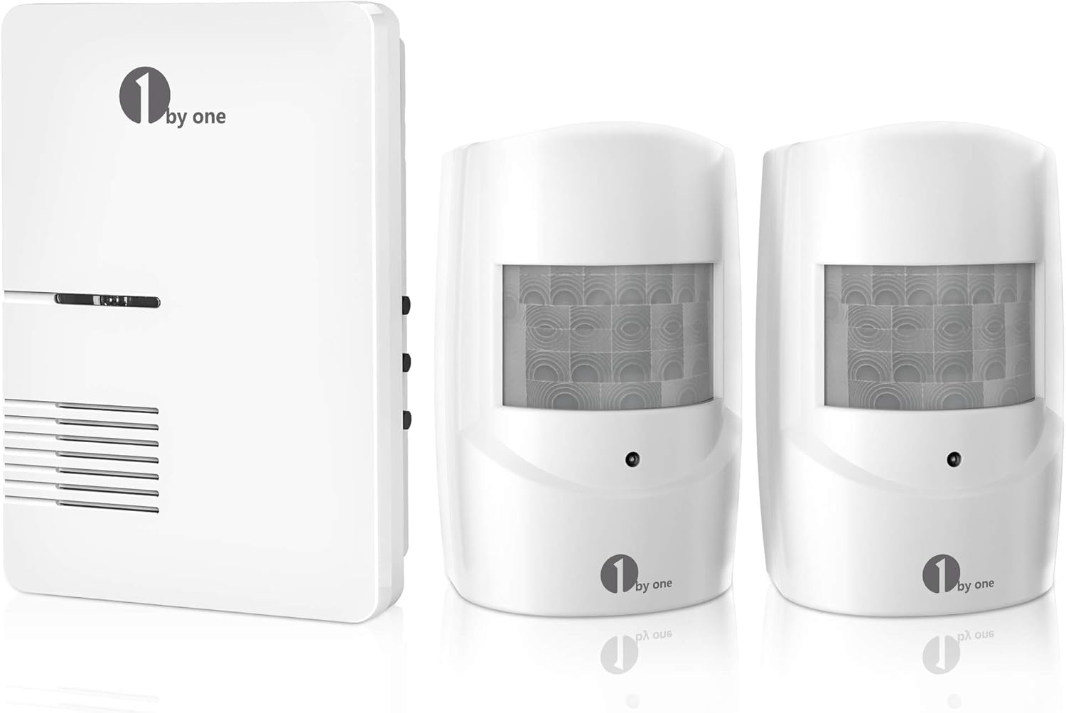 Driveway Alarm, Home Security Alert System with 36 Melodies, 1 Plug-in Receiver and 2 Weatherproof PIR Motion Detector, 1000ft Wireless Transmission Range and 24ft PIR Detection Range 1 receiver 2 PIR sensors