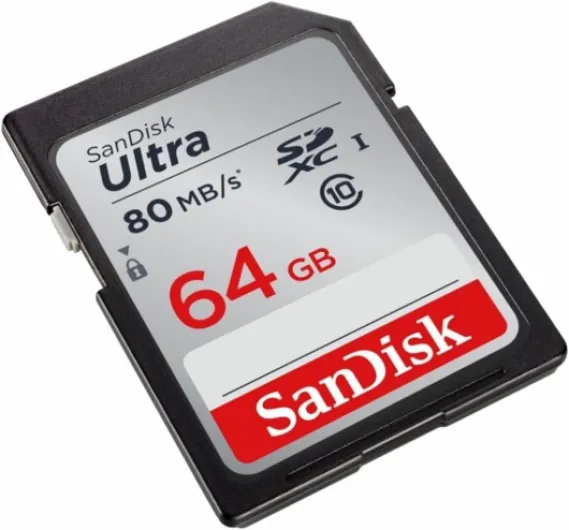 Ultra 64GB Class 10 SDXC UHS-I Memory Card up to 80MB/s (SDSDUNC-064G-GN6IN) 64GB Card