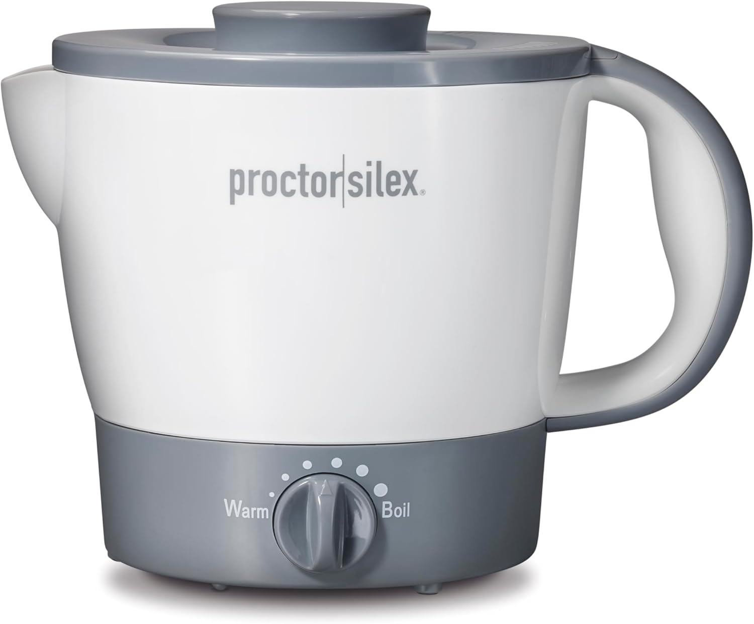 32oz Adjustable Temperature Hot Pot, Electric Kettle for Tea, Boiling Water, Cooking Ramen, Noodles and Soup, PFAS-Free Nonstick Coating, White (48507MN) White 1 Quarts Kettle